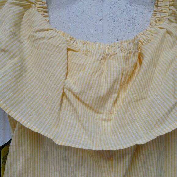 PerSeption Concept Women's Small Wear it two ways Dress yellow white stripes - Picture 6 of 7